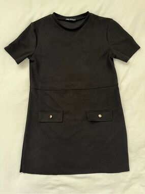 black zara mini dress
